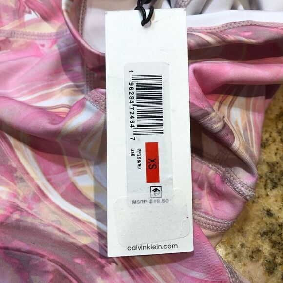 CALVIN KLEIN PERFORMANCE - L Sz XS Printed Stretch Biking Shorts. Fitted. NWT! - Picture 8 of 13